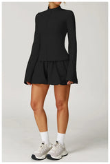 Women's Standing Collar Long Sleeve Yoga Jacket – Summer Training Top