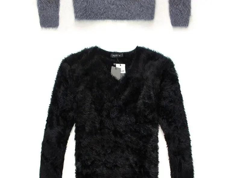 Men's Plus Size V-Neck Jumper