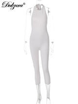 HaloGlam™ – Halter Backless Party Club Jumpsuit (Shiny, Bold & Daring)