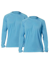 Men's Plus Size Solid Long Sleeve T-Shirt – UV Protection