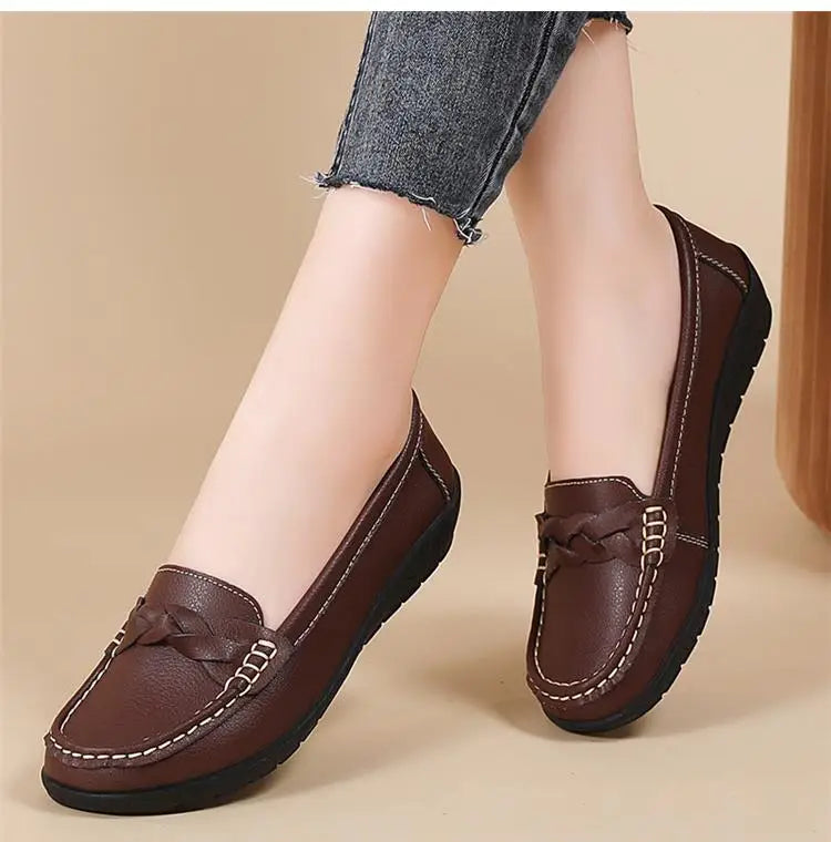 Women Leather Nurse Flats