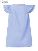 Women Striped Sleeveless V-Neck Top