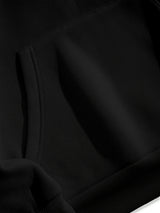 Men's Plus Size Graphic Hoodie – Black Long Sleeve