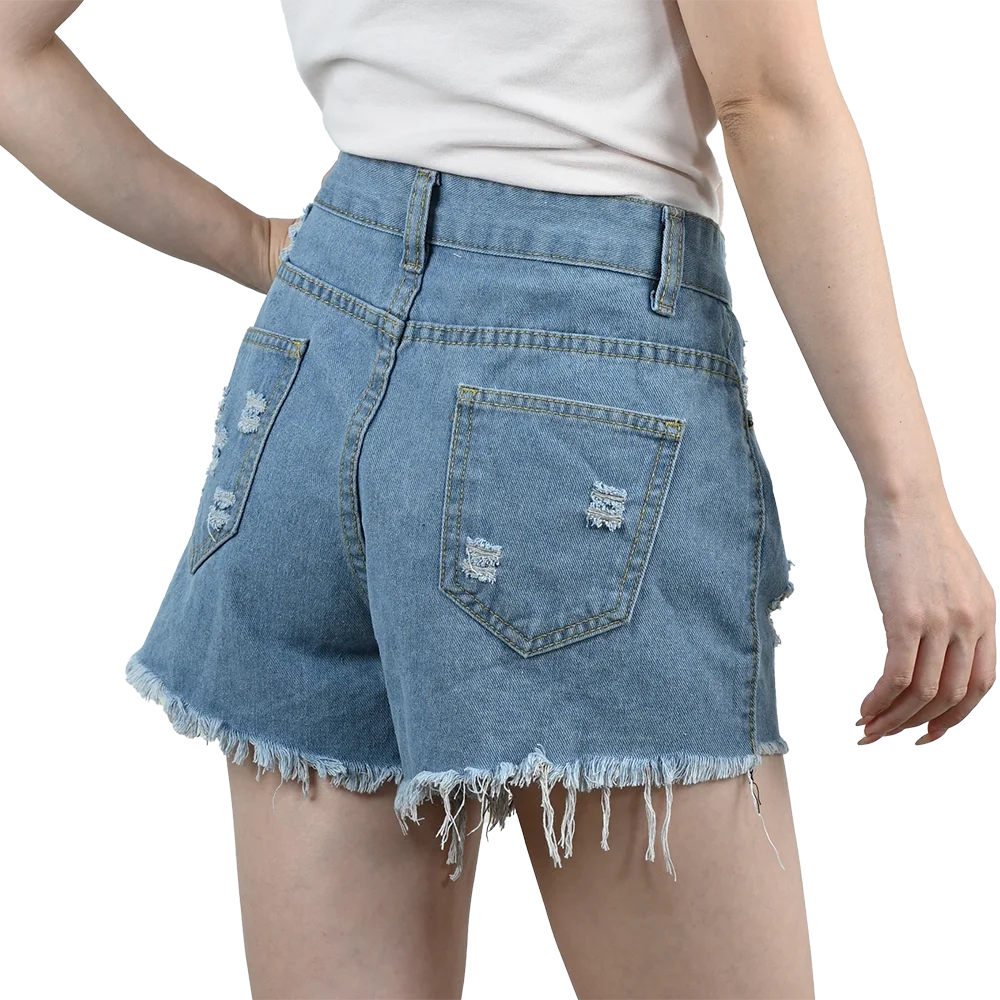 Women’s 3PCS High Waist Ripped Denim Shorts