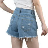 Women’s 3PCS High Waist Ripped Denim Shorts