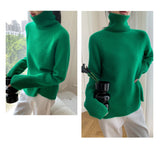 Women's Loose Turtleneck Cashmere Sweater