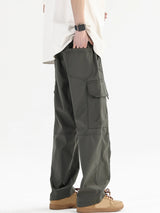 Men Oversize Black Cargo Pants