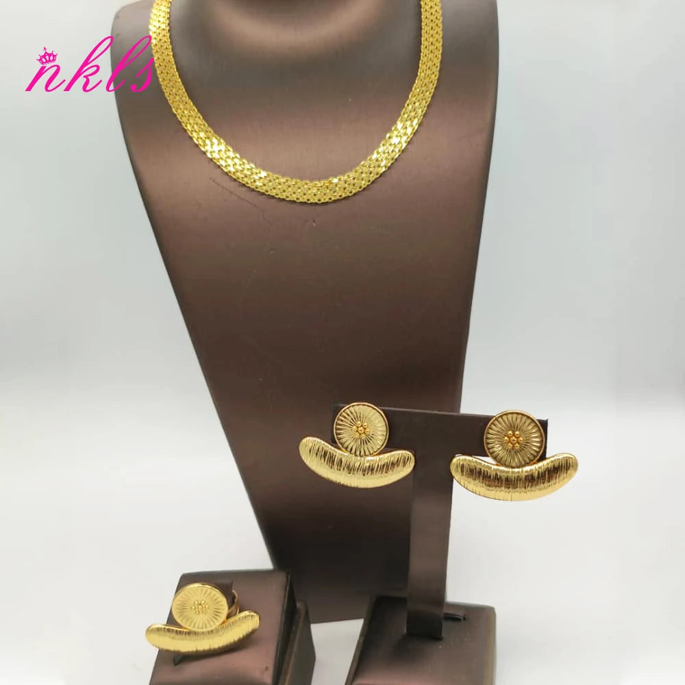 Ethiopian Gold Chain Jewelry Set