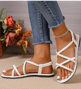 Women Elegant Flat Sandals Summer Footwear