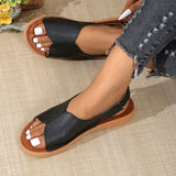 Women Open Toe Flat Sandals Summer Casual
