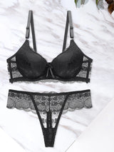 Women Floral Lace Garter Set