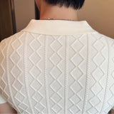 Men Polo Collar Slim Fit Knit Sweater