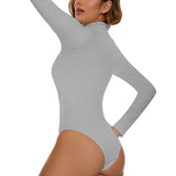 Women High Neck Long Sleeve Bodysuit