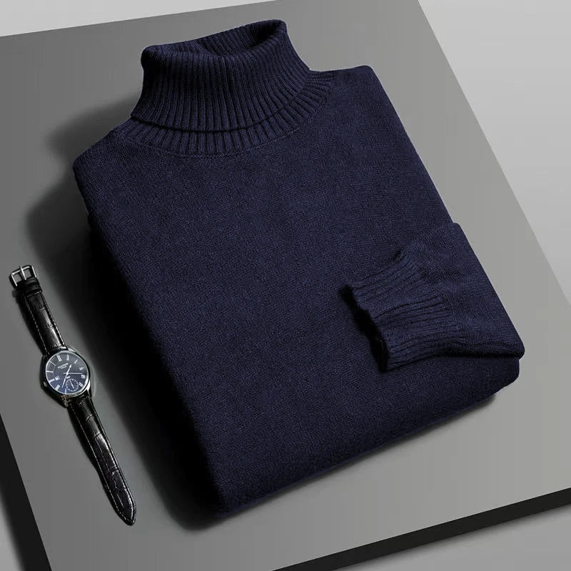Men Slim Fit Turtleneck Sweater