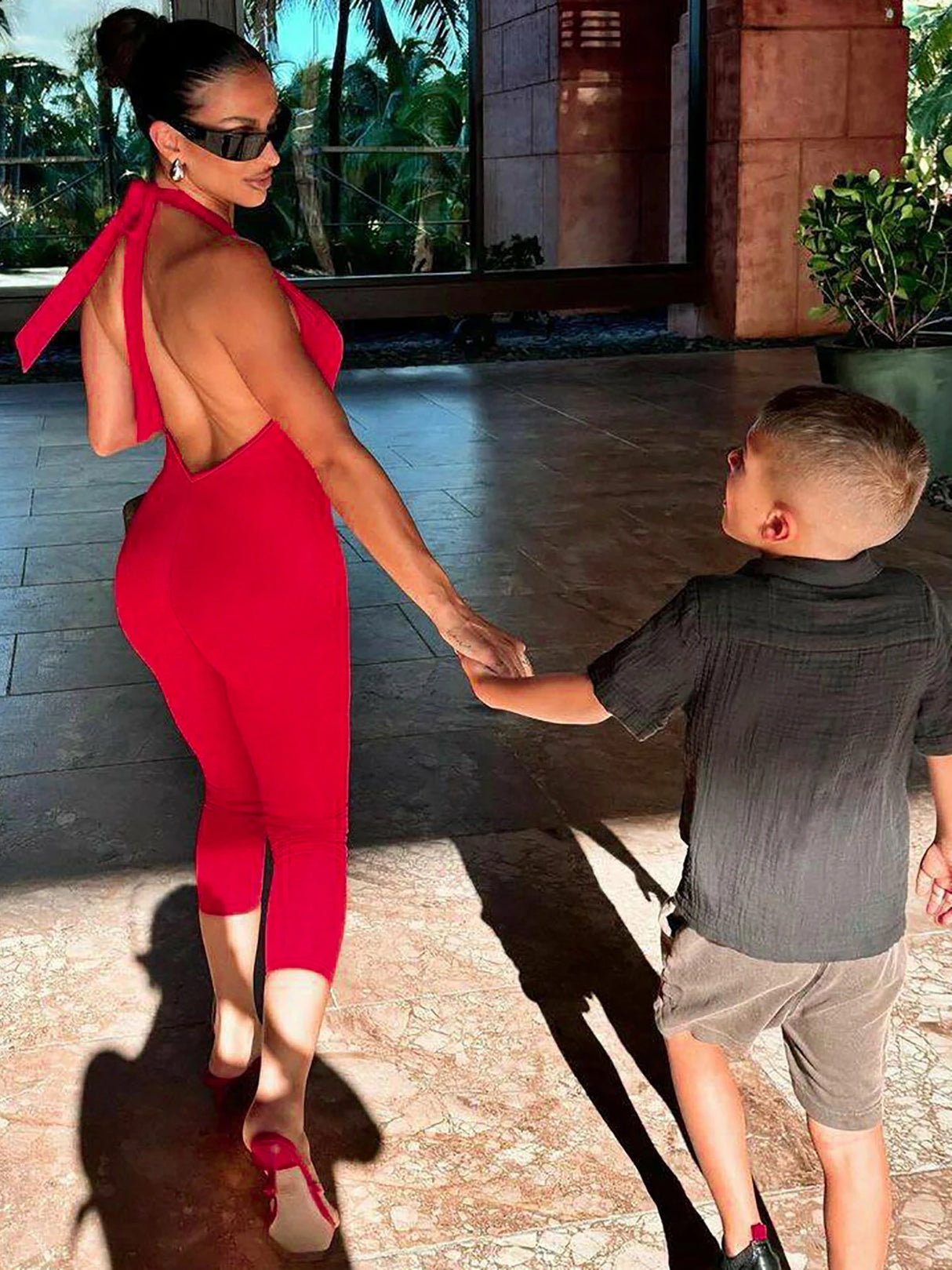 HaloGlam™ – Halter Backless Party Club Jumpsuit (Shiny, Bold & Daring)