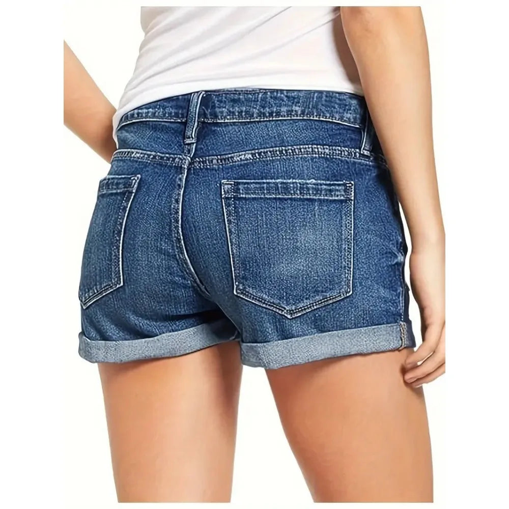 Women's High Waist Denim Shorts