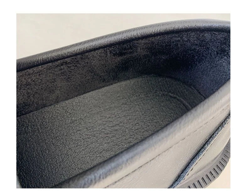 Women’s Office Black Loafers Low Heel Shoes