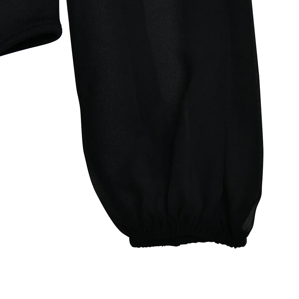 Women's Mesh Long Sleeve Bodysuit – Sexy Black White Bodycon Top