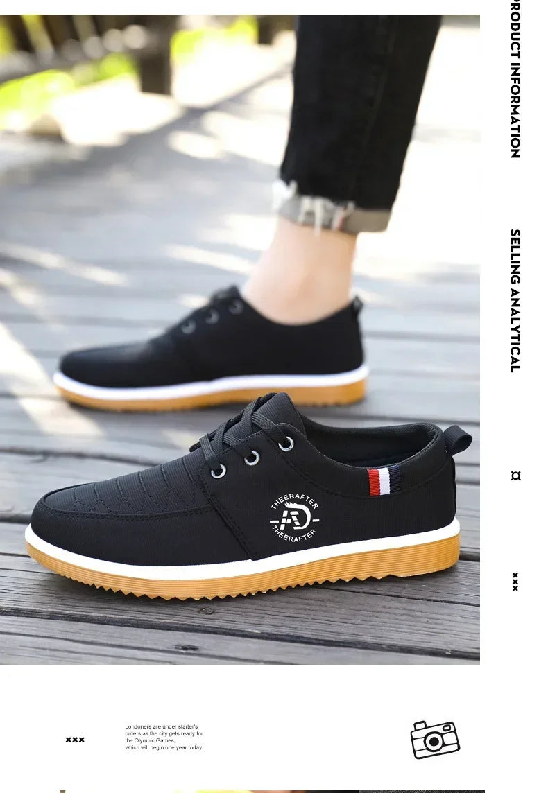 Men’s Fashion Platform Canvas Loafers