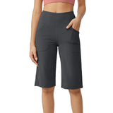 Women Capri Pants with Pockets Yoga Fit