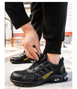 Men Air Cushion Steel Toe Safety Sneakers