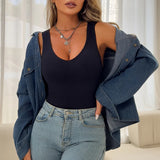 Women Sleeveless V-Neck Shapewear Tank Top