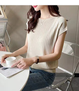 Women Summer Knit Blouse 2025