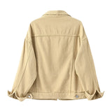 Women's Single Breasted Denim Lapel Jacket