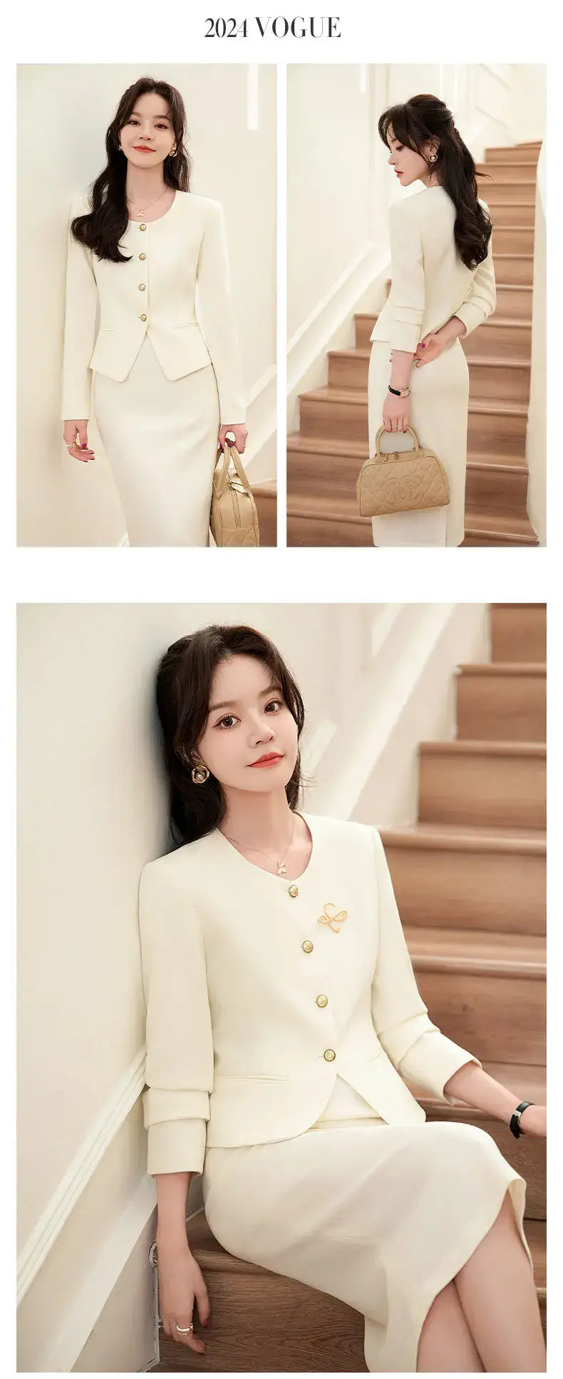 Women Business Work Skirt Suit