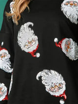 Women's Santa Claus Sequin Sweatshirt