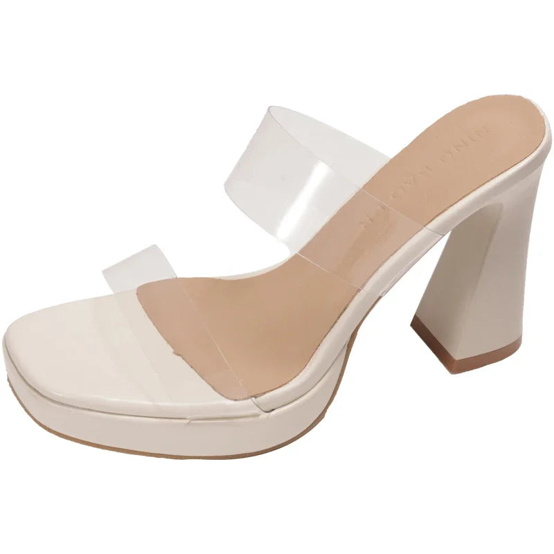 Clear Open Toe Platform Mules – Summer 2025