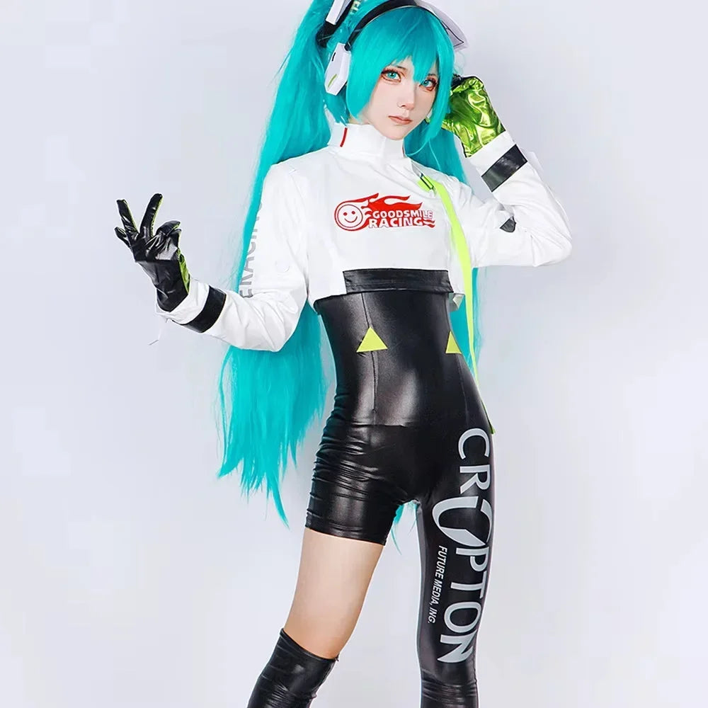 Hatsune Miku Racing Anime Cosplay Outfit