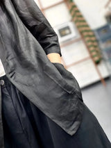 Oversized Loose Pleated Women's Blazer Coat