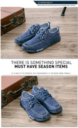 Men’s Breathable Lace-Up Canvas Sneakers