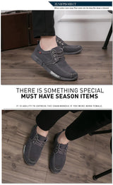 Men’s Breathable Lace-Up Canvas Sneakers