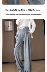 Wide-Leg Low-Waist Maternity Pants