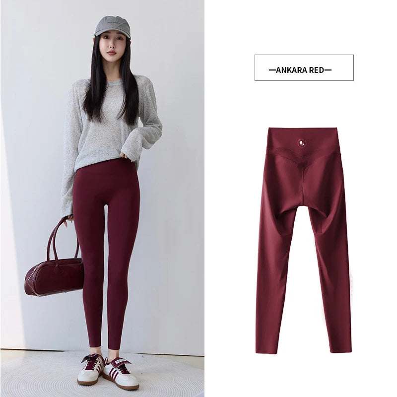Women High Waist Push Up Sharkskin Leggings
