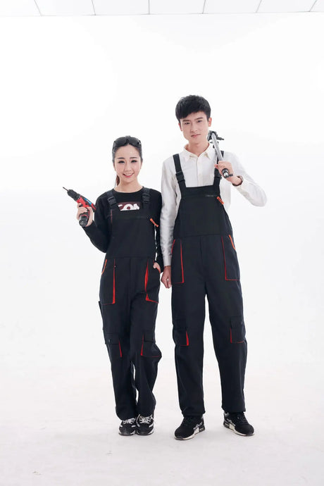 Unisex mechanic welding coveralls by NoEnName_Null, featuring windproof and waterproof materials for utility and safety.
