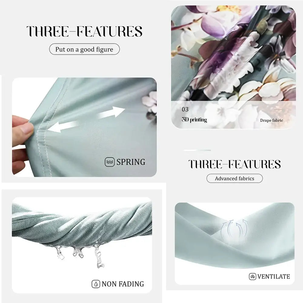 Striped Printed Elegant Casual Short Sleeve Dresses