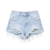 Women High Waist Denim Shorts
