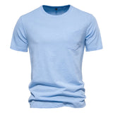 Men Cotton O-Neck Summer T-Shirt