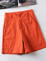 Women's High Waist Linen Shorts