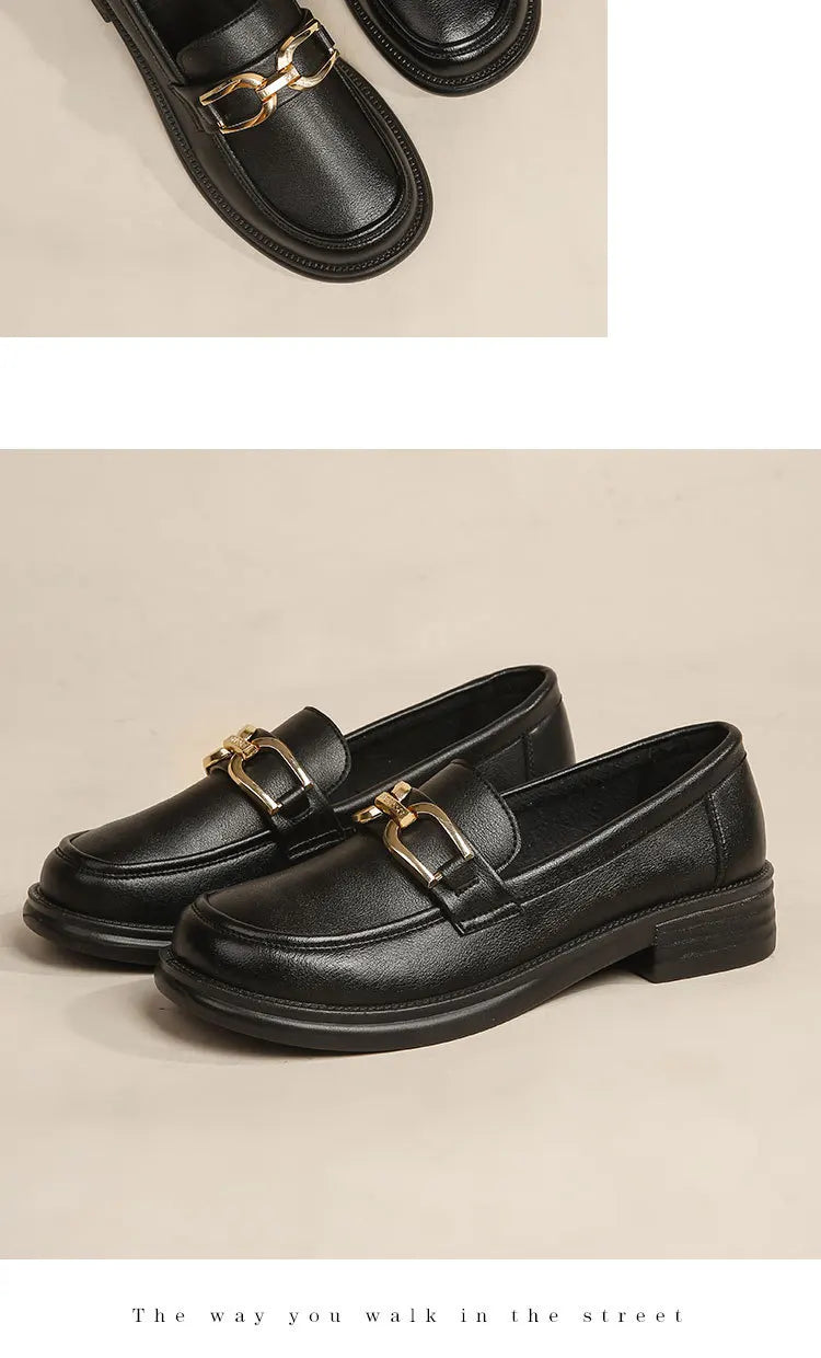 Luxury Platform Loafers with Metal Chain – 2025