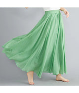 Women Linen Maxi Skirt