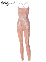 Shimmara™ – Cross Back Summer Jumpsuit (Shimmer, Airy & Night-Out Ready)