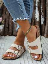 Women’s Luxury Square Toe Thick Sole Slides