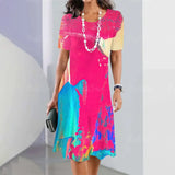 Travel Party Elegant Casual Loose Short Sleeve