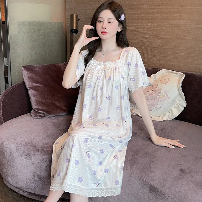 Women 5XL Cotton Sleep Dress