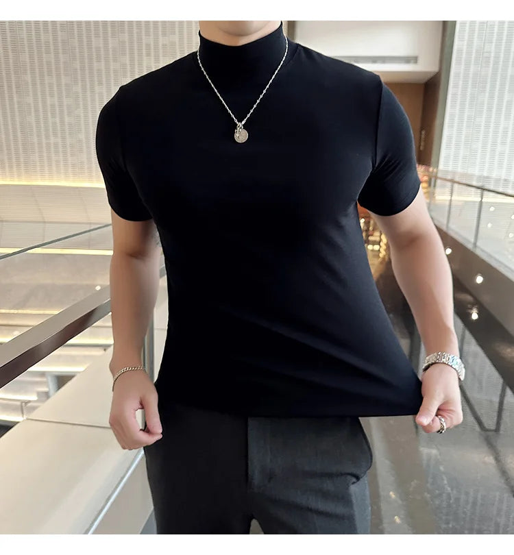 Men Korean Slim Fit Turtleneck Tee