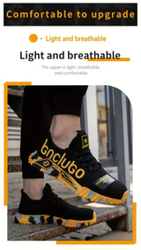 Men Anti-Puncture Reinforced Sole Safety Shoes